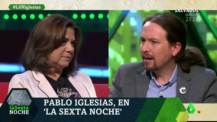 Lucía Méndez y Pablo Iglesias