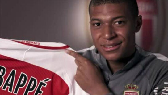 Mbapp&eacute;, con su camiseta del M&oacute;naco