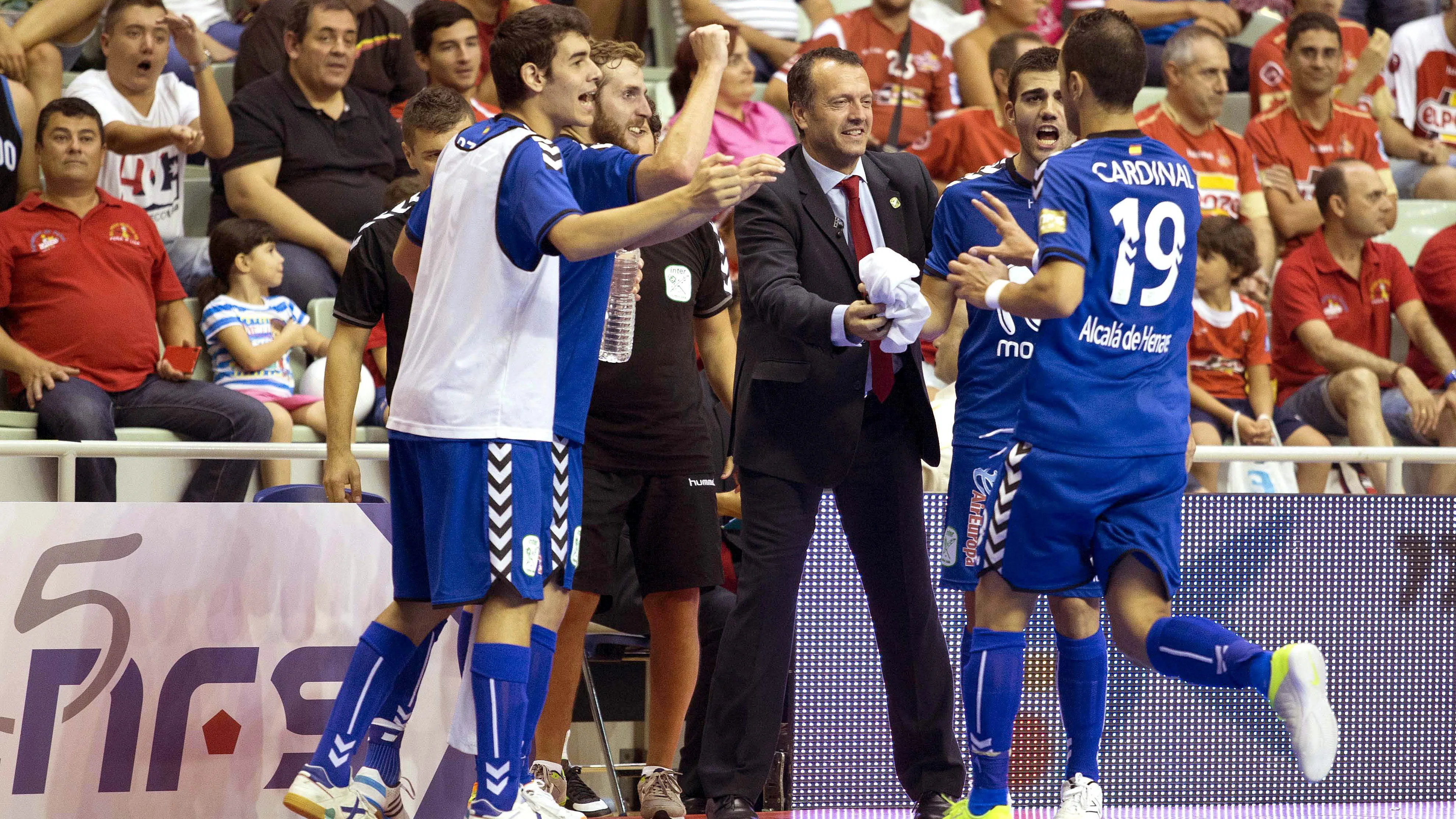 Los jugadores de Inter Movistar celebran su triunfo