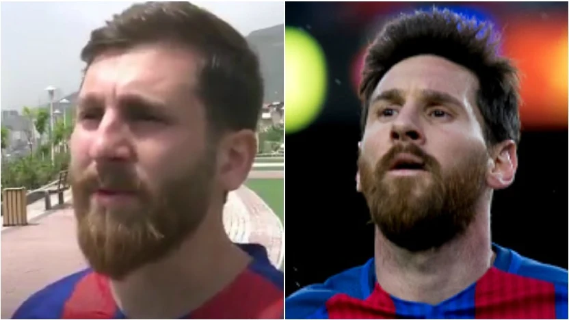 El doble de Leo Messi y Leo Messi