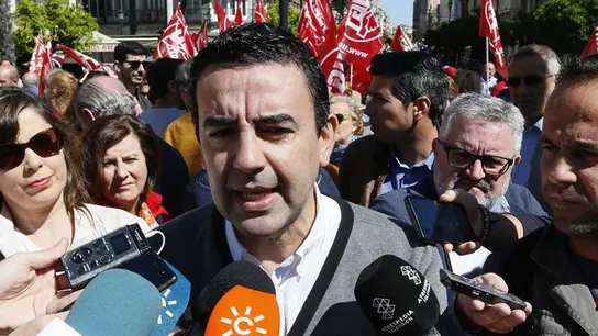 El portavoz de la gestora socialista, Mario Jiménez El portavoz de la gestora socialista, Mario Jiménez