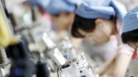 Varias mujeres en sus puestos de trabajo Varias mujeres en sus puestos de trabajo