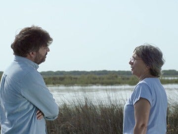 Jordi Évole con la bióloga Carmen Díaz-Paniagua Jordi Évole con la bióloga Carmen Díaz-Paniagua