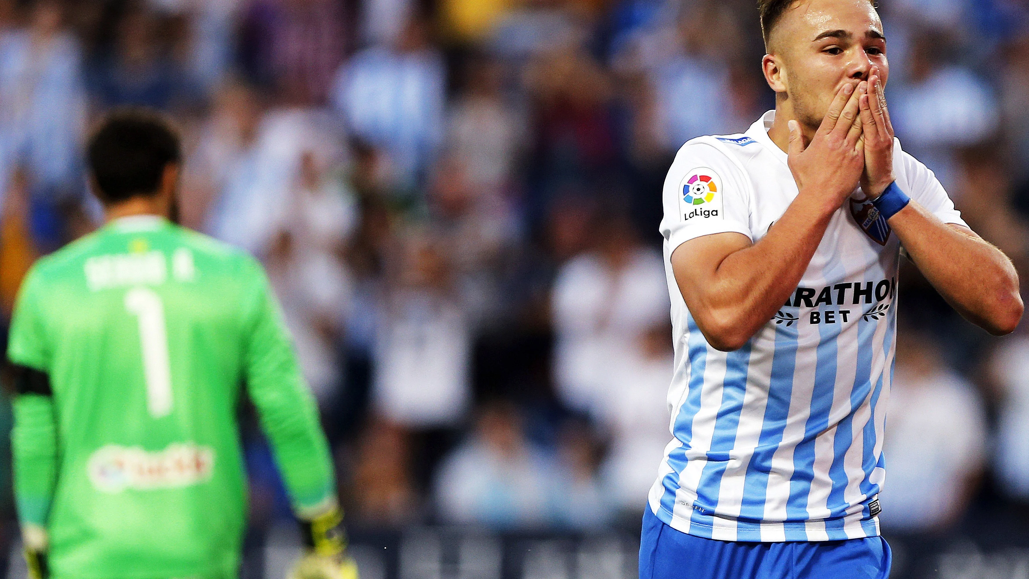 Ontiveros celebra su gol ante el Celta de Vigo