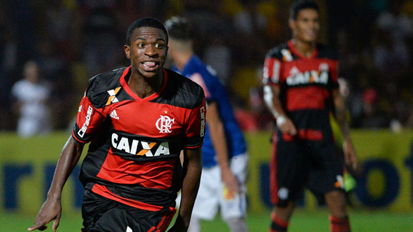 Vinicius Jr. celebra un gol con el Flamengo Vinicius Jr. celebra un gol con el Flamengo