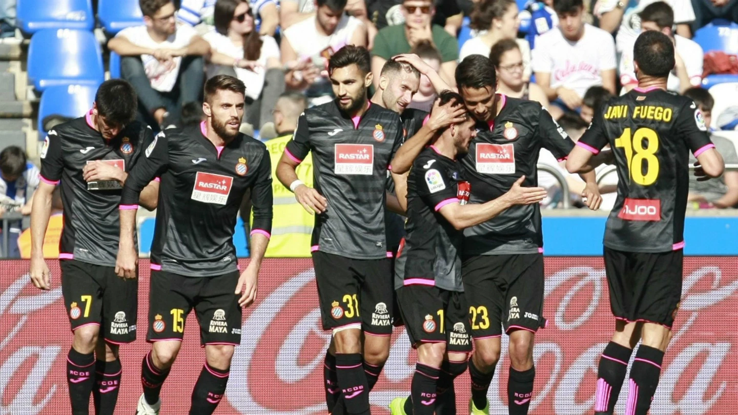 El Espanyol celebra un gol El Espanyol celebra un gol