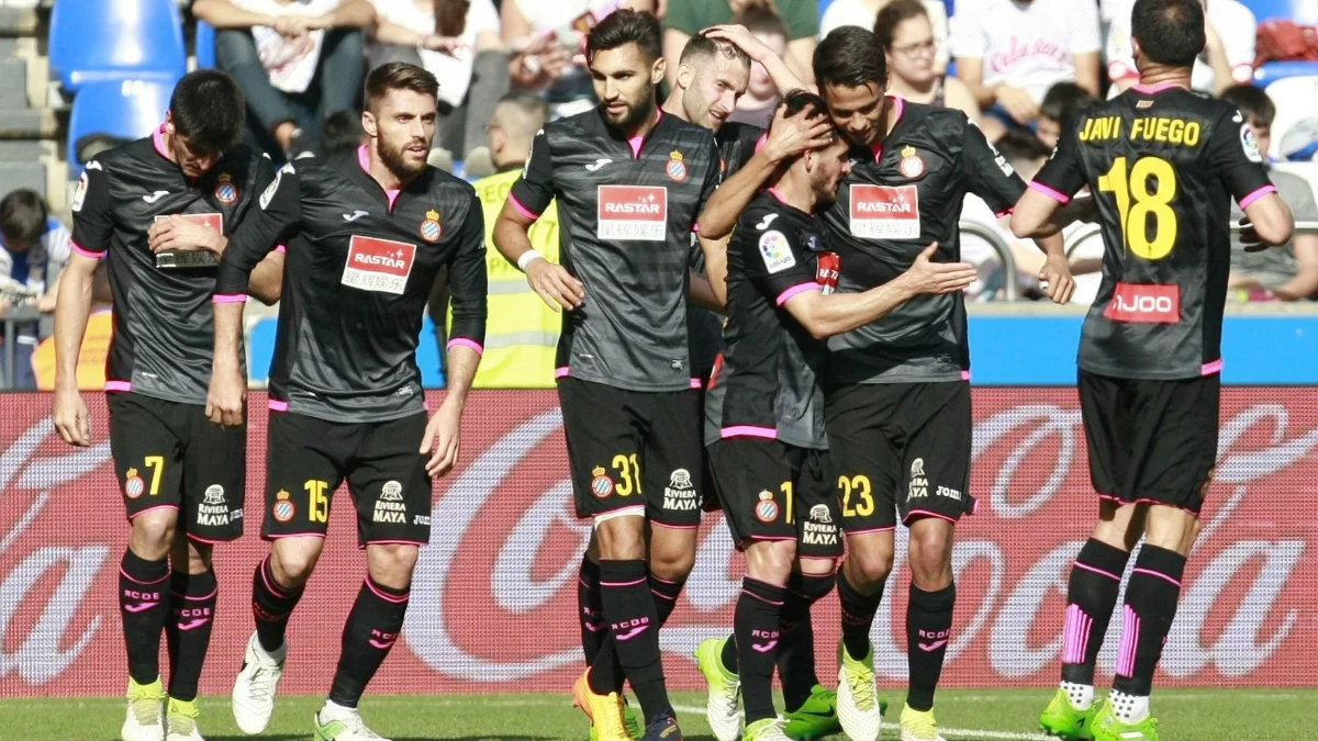 El Espanyol celebra un gol