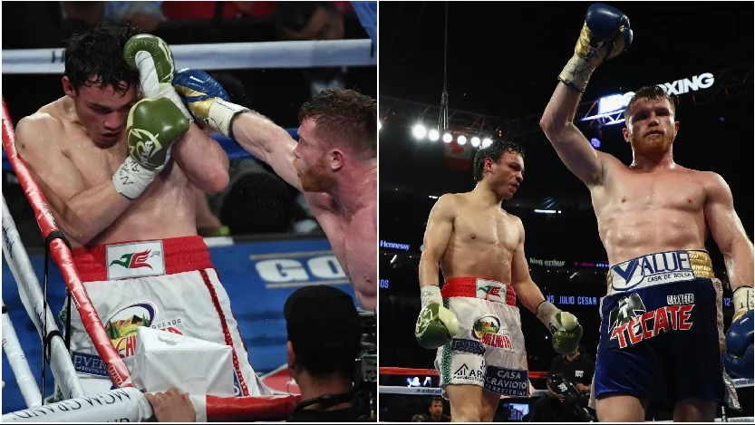 'Canelo' Álvarez, en acción ante Julio César Chávez junior 'Canelo' Álvarez, en acción ante Julio César Chávez junior