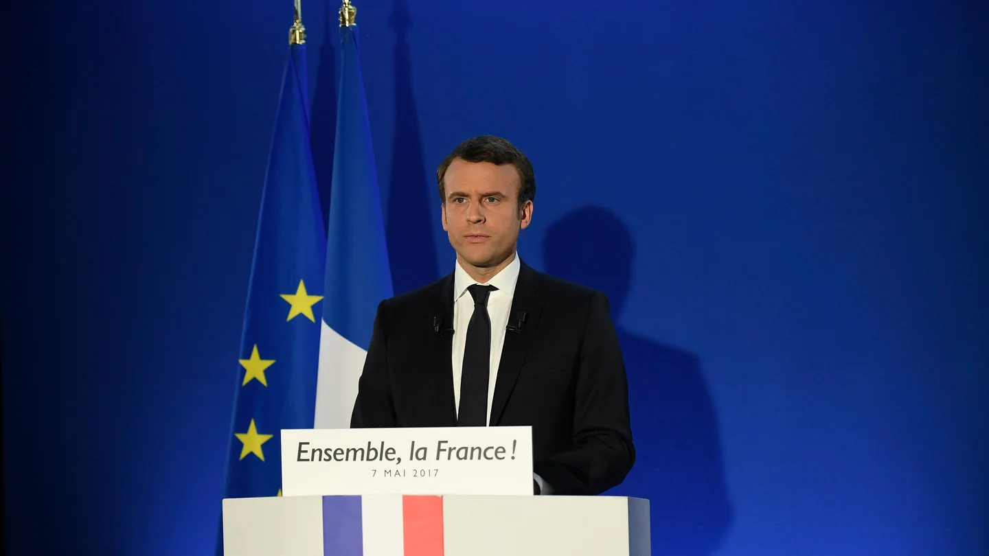 Emmanuel Macron tras ganar las elecciones Emmanuel Macron tras ganar las elecciones