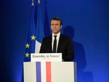Emmanuel Macron tras ganar las elecciones Emmanuel Macron tras ganar las elecciones