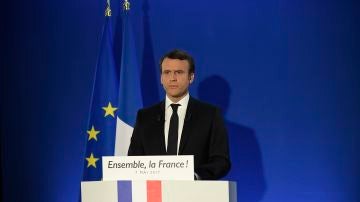 Emmanuel Macron tras ganar las elecciones