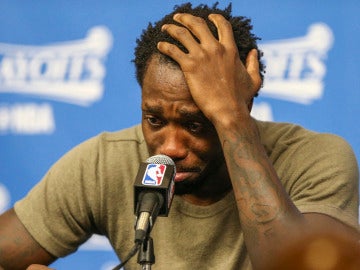Patrick Beverley, apenado ante los medios de comunicación Patrick Beverley, apenado ante los medios de comunicación