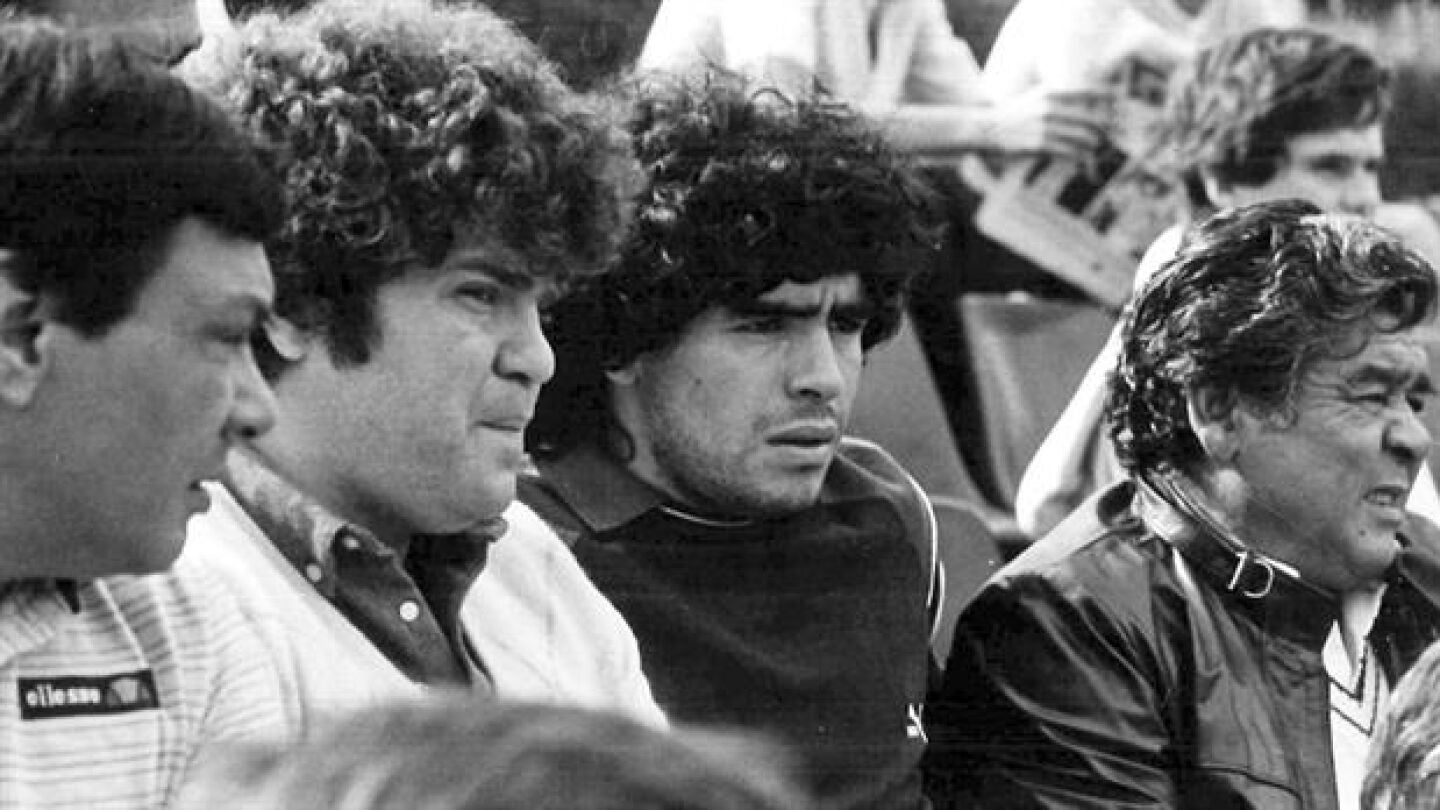 Jorge Cyterszpiler, junto a Maradona