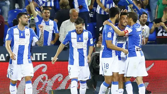 Los jugadores del Leganés celebran un gol ante el Betis en Butarque Los jugadores del Leganés celebran un gol ante el Betis en Butarque
