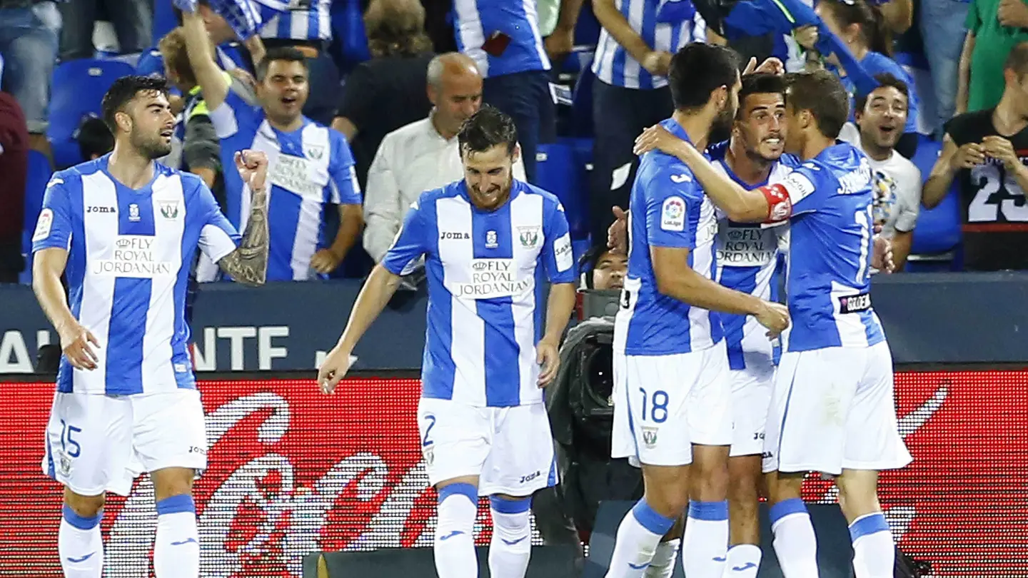 Los jugadores del Leganés celebran un gol ante el Betis en Butarque Los jugadores del Leganés celebran un gol ante el Betis en Butarque