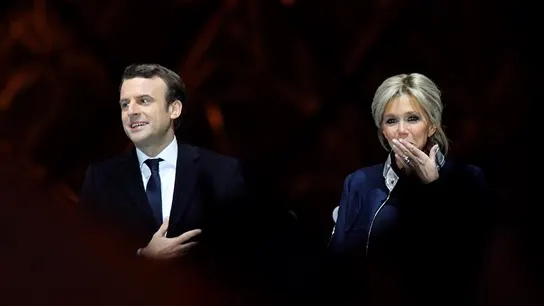 Emmanuel Macron y su mujer Brigitte Emmanuel Macron y su mujer Brigitte