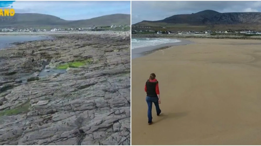 El antes y el después de la playa de la isla de Achill, en Irlanda El antes y el después de la playa de la isla de Achill, en Irlanda