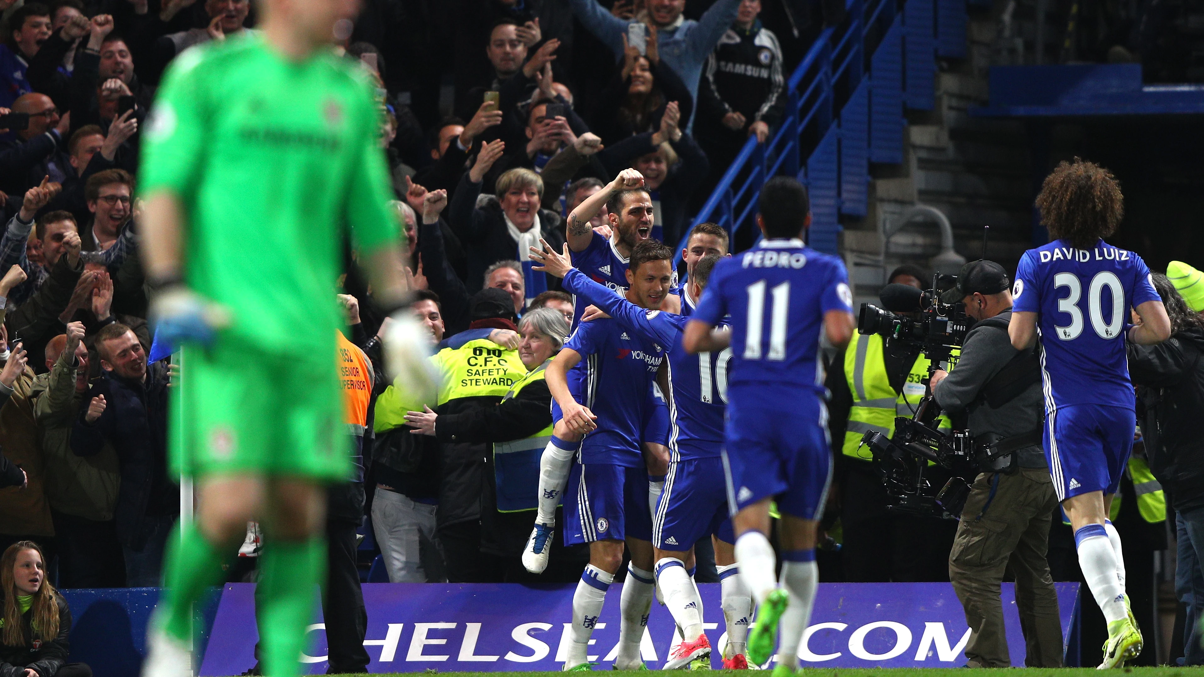 Los jugadores del Chelsea celebran un gol ante el Middlesbrough