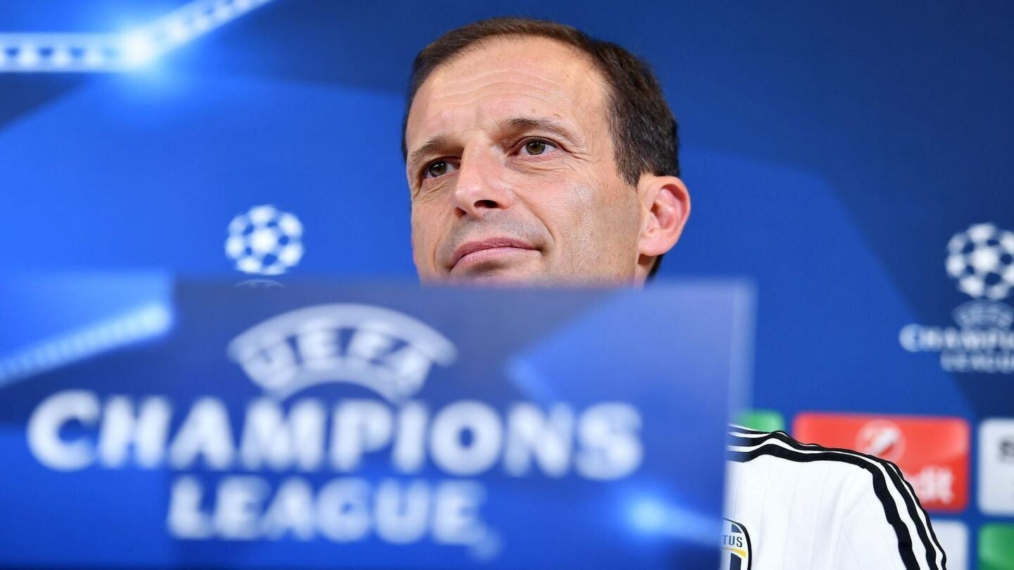 Massimiliano Allegri, t&eacute;cnico de la Juventus, en rueda de prensa