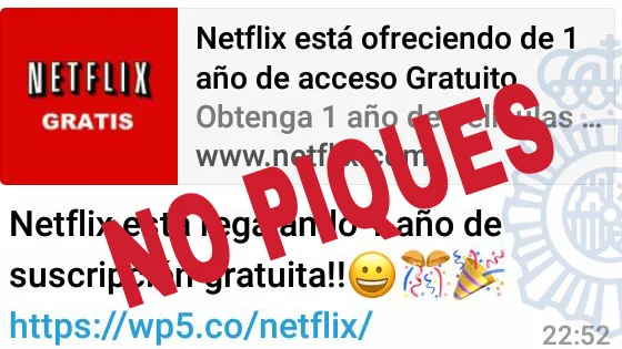 Nueva estafa en WhatsApp sobre Netflix