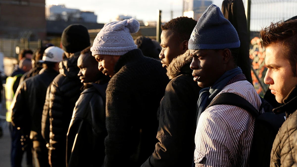 Campamento de refugiados en Porte de La Chapelle