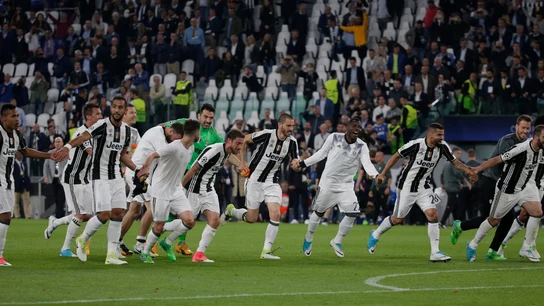 La Juventus celebrando su pase a la final de la Champions League La Juventus celebrando su pase a la final de la Champions League