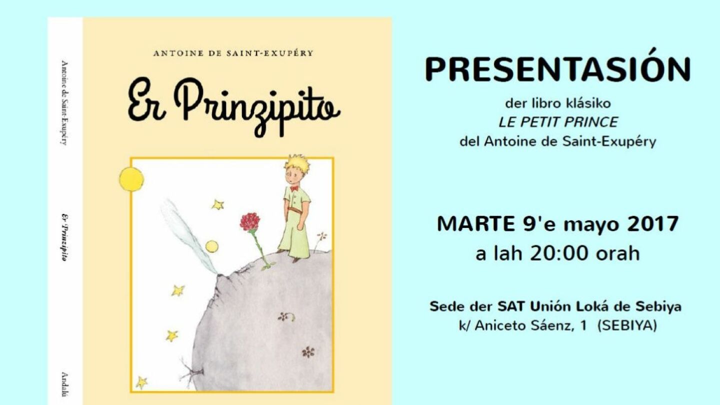 Portada de 'Er Prinzipito andal&uacute;'