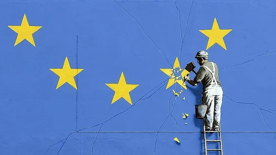 Imagen en detalle del mural de Banksy en Dover Imagen en detalle del mural de Banksy en Dover