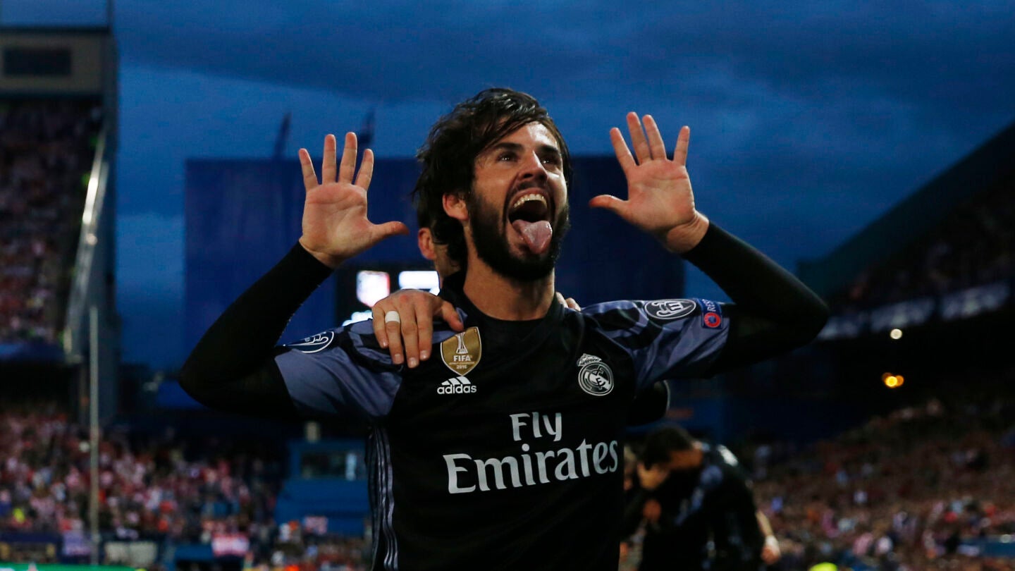 Isco celebrando su gol al Atl&eacute;tico de Madrid