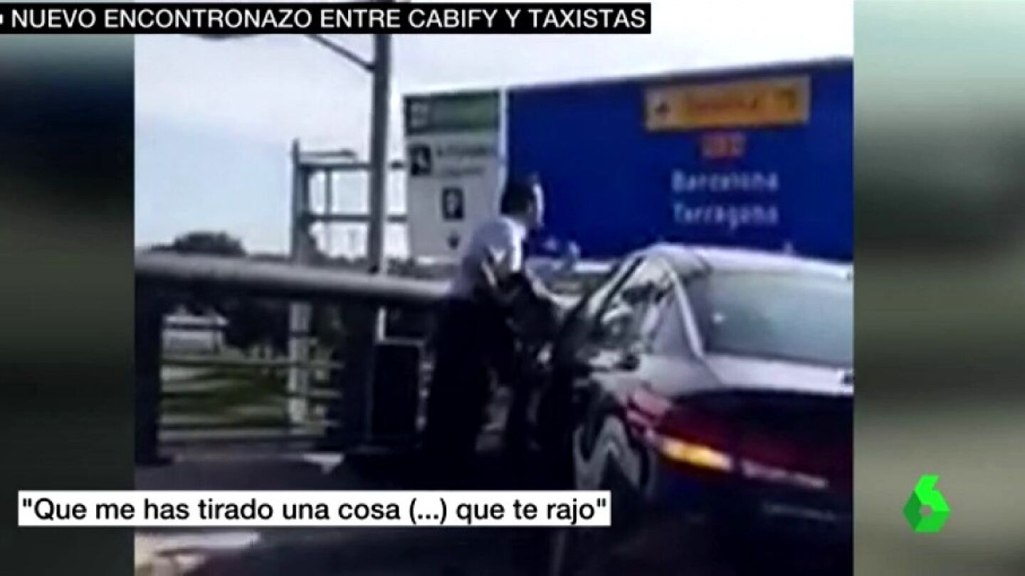 Incidente de un taxista un conductor de Cabify