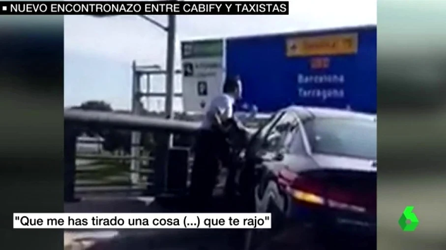 Incidente de un taxista un conductor de Cabify