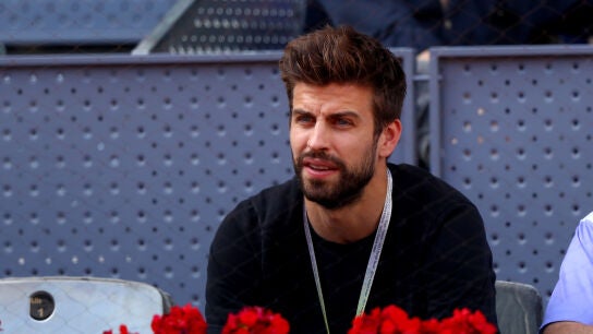 Gerard Piqu&eacute;, en la Caja M&aacute;gica durante el Mutua Madrid Open