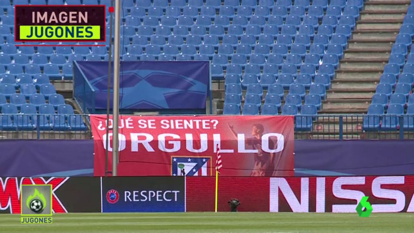 Frame 24.693333 de: La afici&oacute;n del Atl&eacute;tico responde al 'Decidme qu&eacute; se siente' del Bernab&eacute;u: "Orgullo"