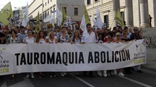 Manifestaci&oacute;n contra la tauromaquia convocada por PACMA