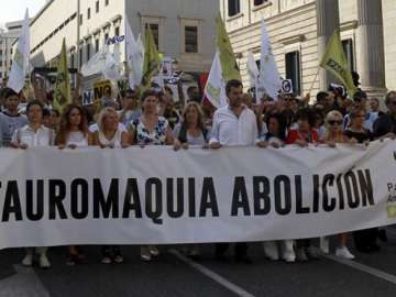 Manifestación contra la tauromaquia convocada por PACMA Manifestación contra la tauromaquia convocada por PACMA