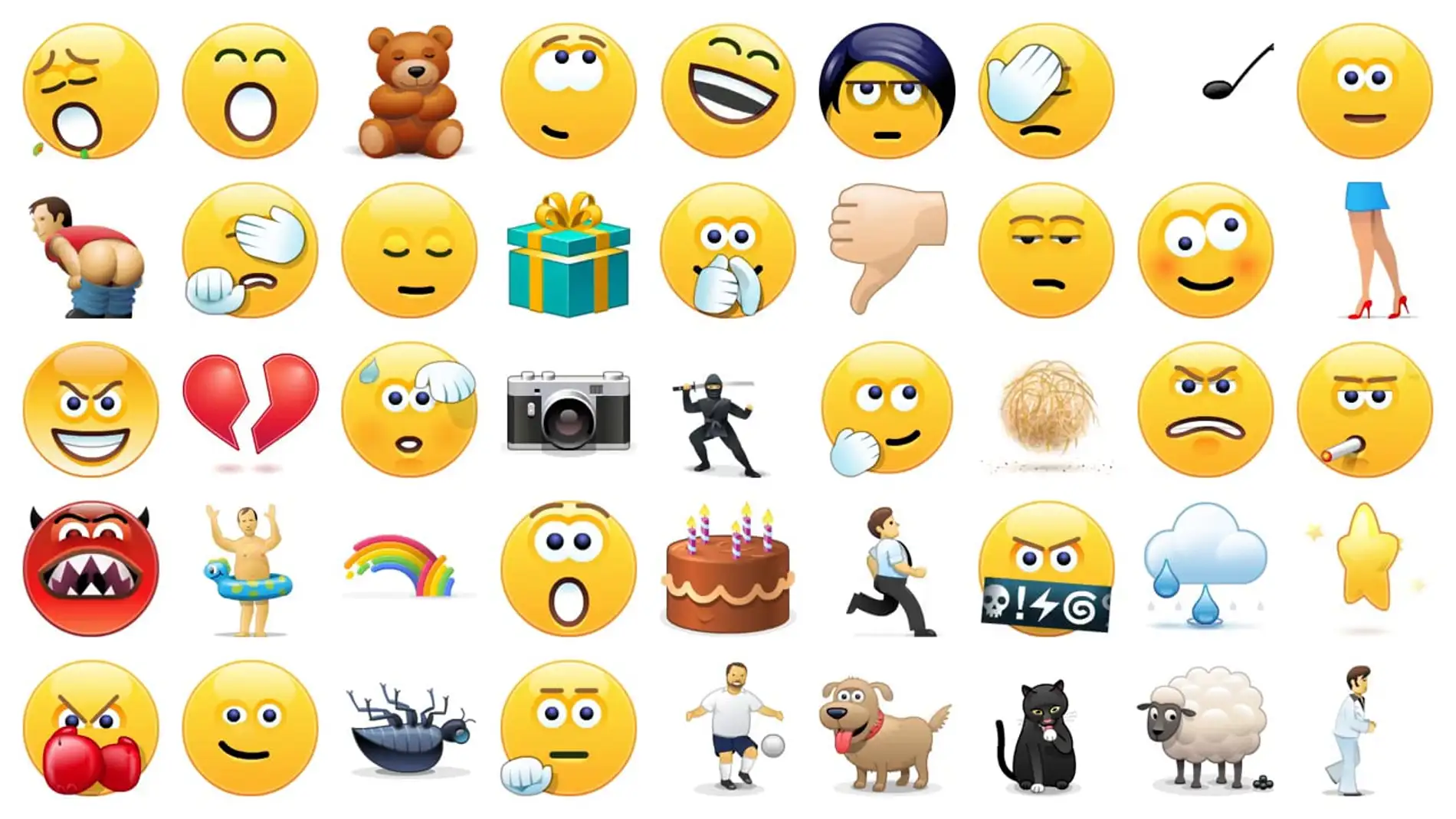 Emojis animados de Skype que también aparecerán en Whatsapp