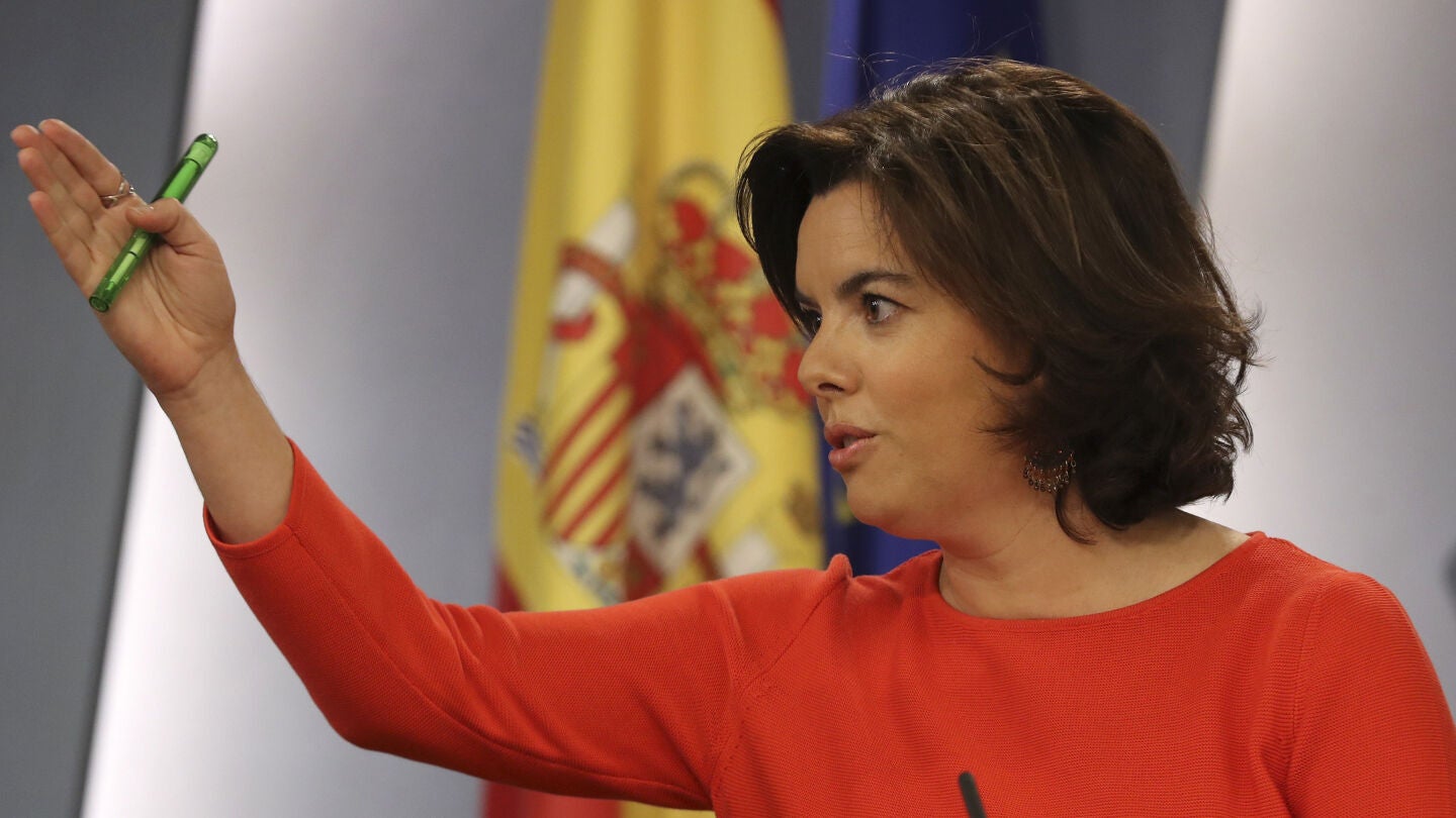 La vicepresidenta del Gobierno, Soraya S&aacute;enz de Santamar&iacute;a