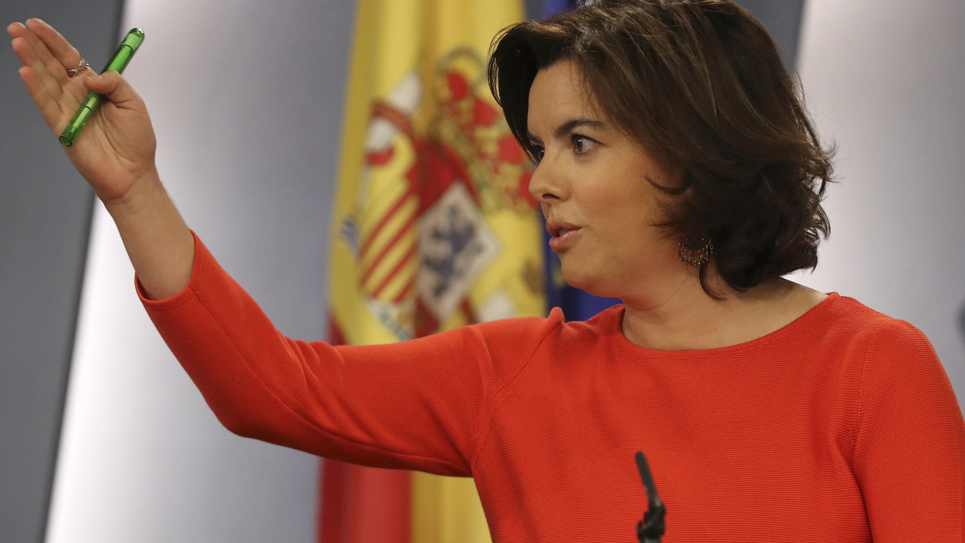 La vicepresidenta del Gobierno, Soraya Sáenz de Santamaría