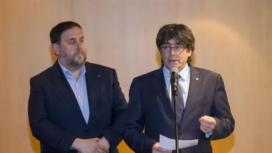 El president, Carles Puigdemont y el vicepresidente, Oriol Junqueras El president, Carles Puigdemont y el vicepresidente, Oriol Junqueras.