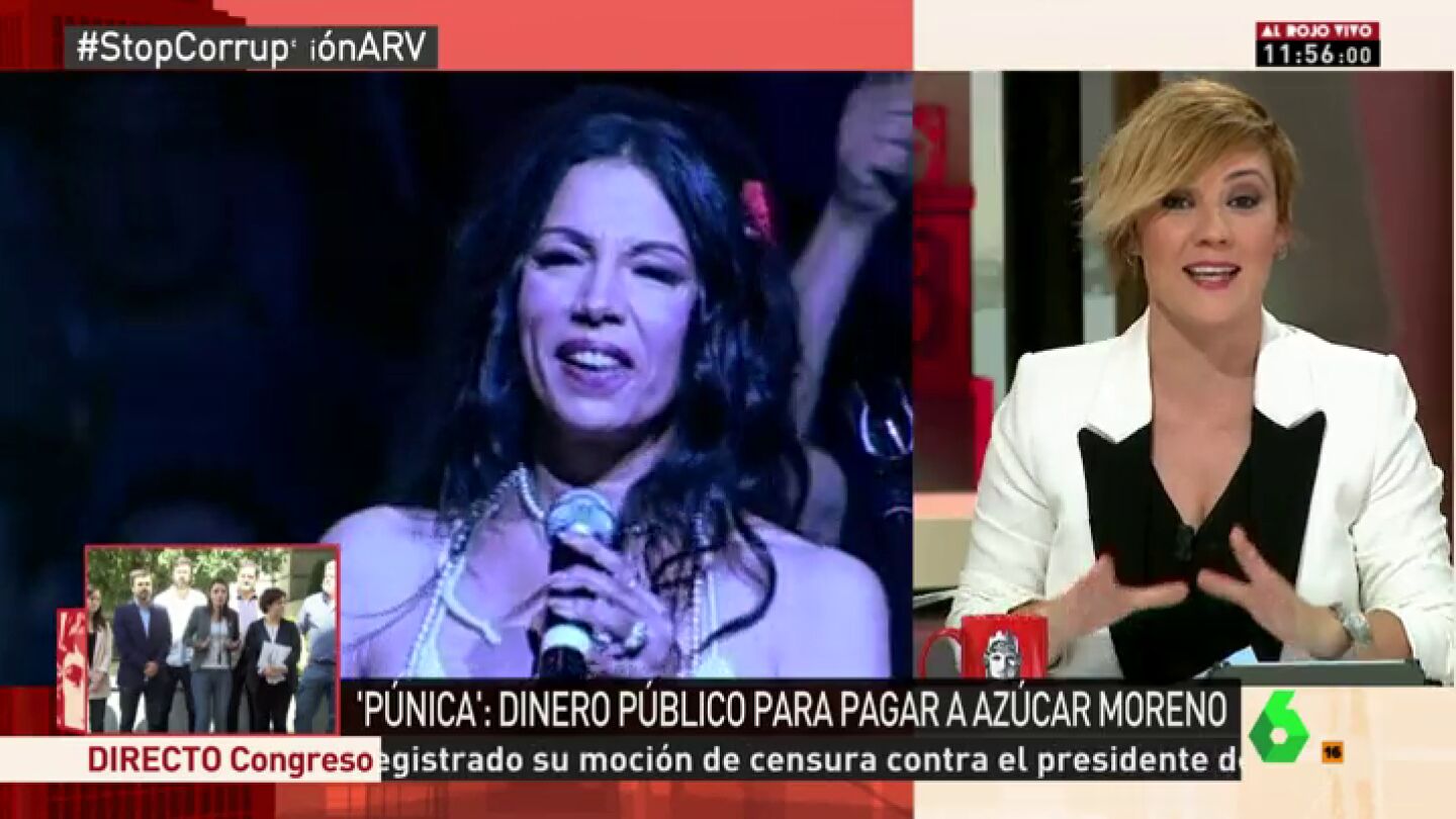 Concierto de Az&uacute;car Moreno en un mitin del PP