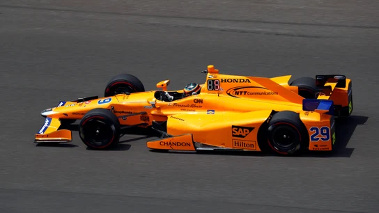 Fernando Alonso, en el trazado de Indianápolis Fernando Alonso, en el trazado de Indianápolis
