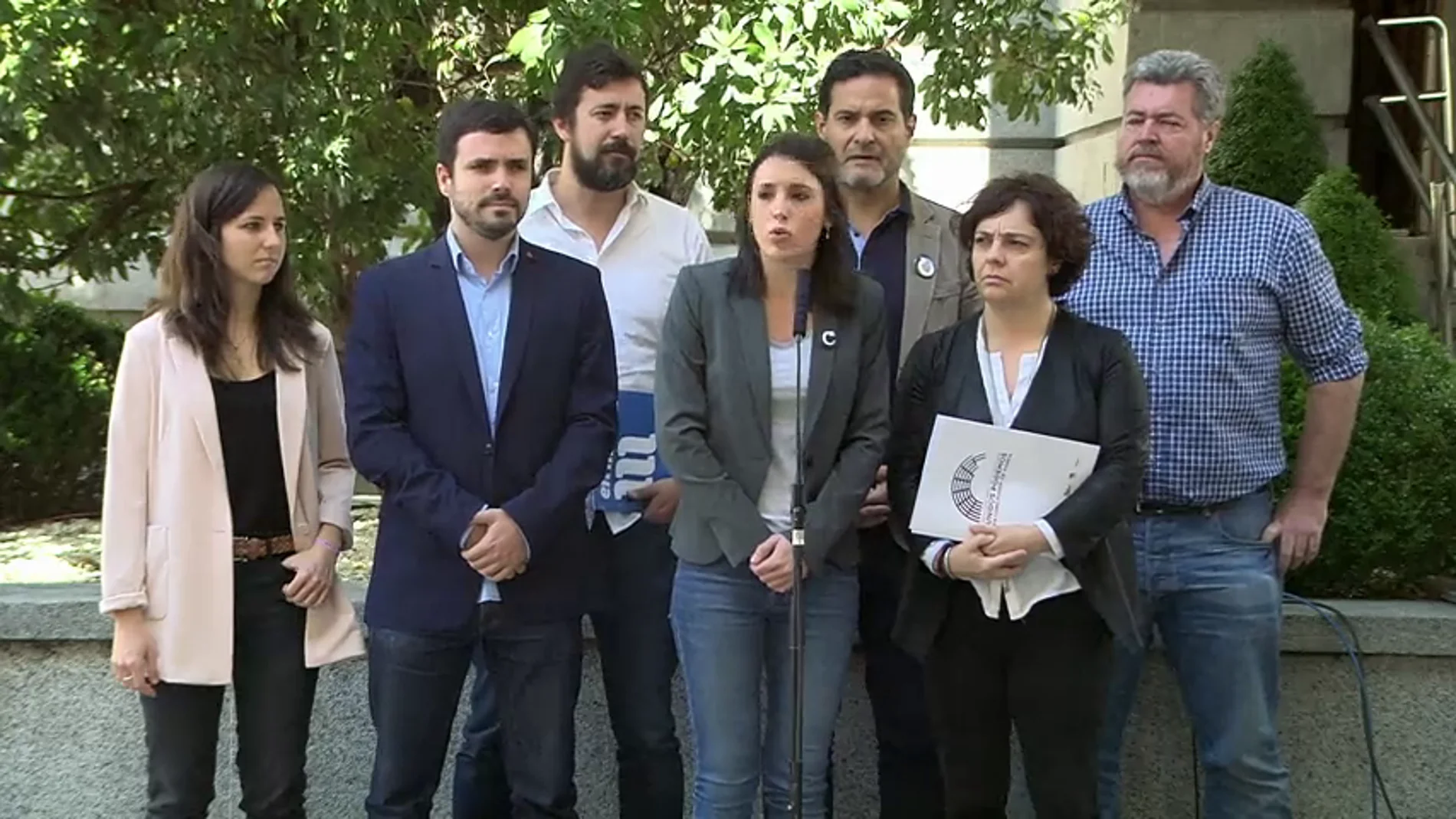 Frame 1.144945 de: Unidos Podemos registra este viernes la moción de censura contra Rajoy, con Iglesias de candidato