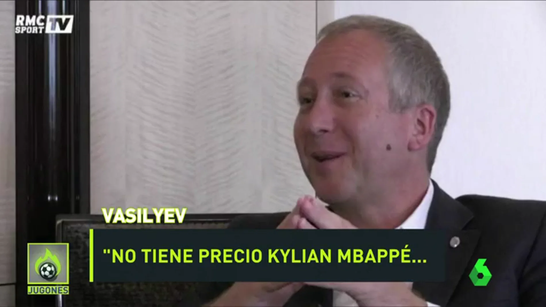 Frame 0.0 de: Vasilyiev, vicepresidente del Mónaco: "Estamos dispuestos a rechazar una oferta de 100 millones por Mbappé"