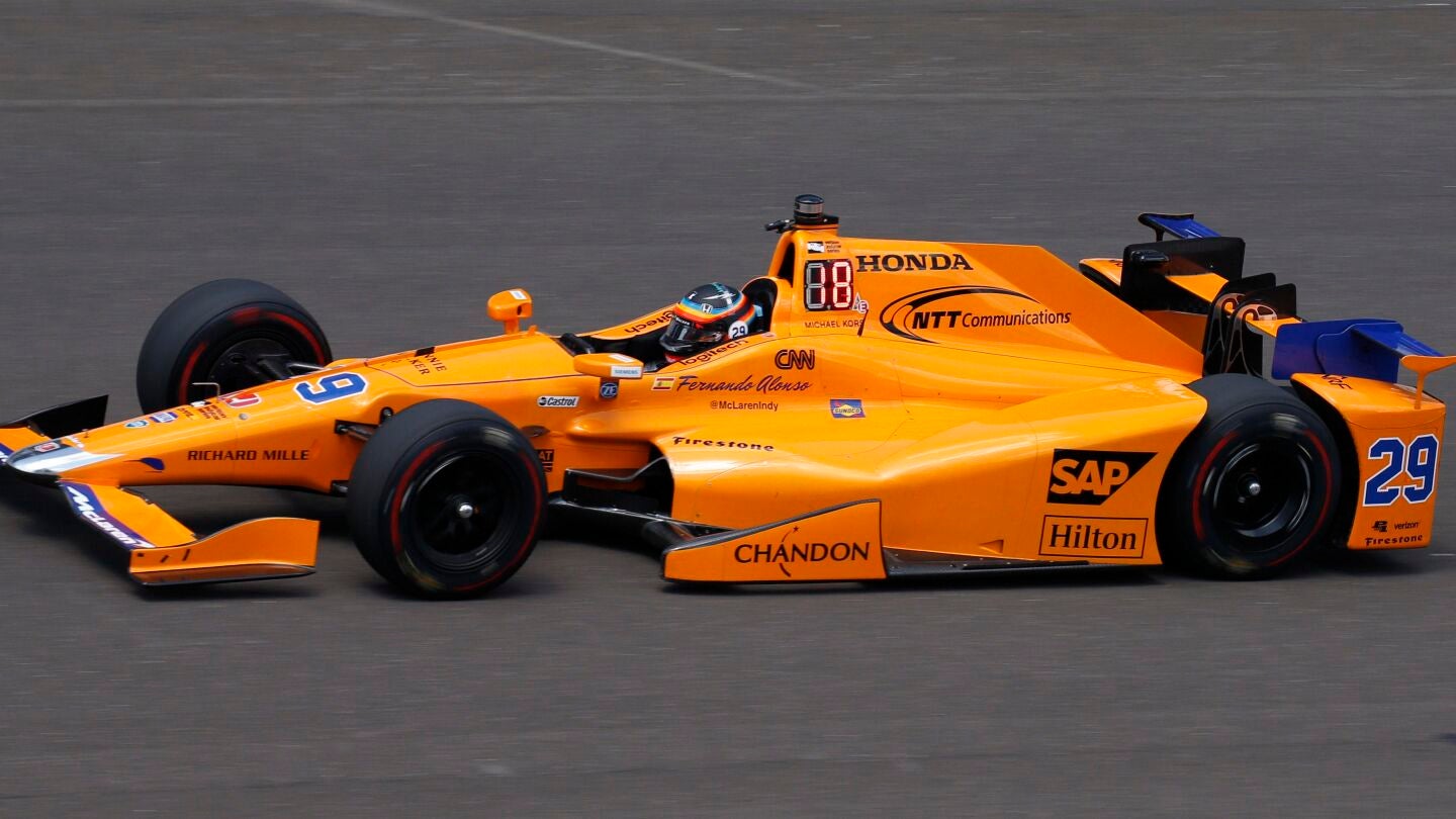 Alonso, en el trazado de Indian&aacute;polis