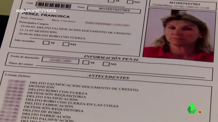 Frame 38.407247 de: Robos con fuerza, falsificaciones, delitos de guante blanco… el historial delictivo de la 'Presidenta' Francisca Frame 38.407247 de: Robos con fuerza, falsificaciones, delitos de guante blanco… el historial delictivo de la 'Presidenta' Francisca