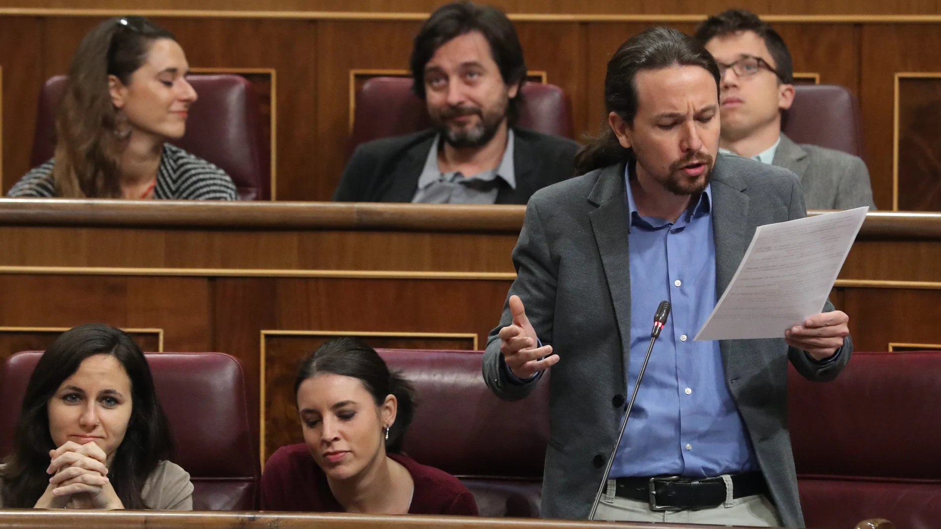 Los miembros de Podemos en el Congreso de los Diputados
