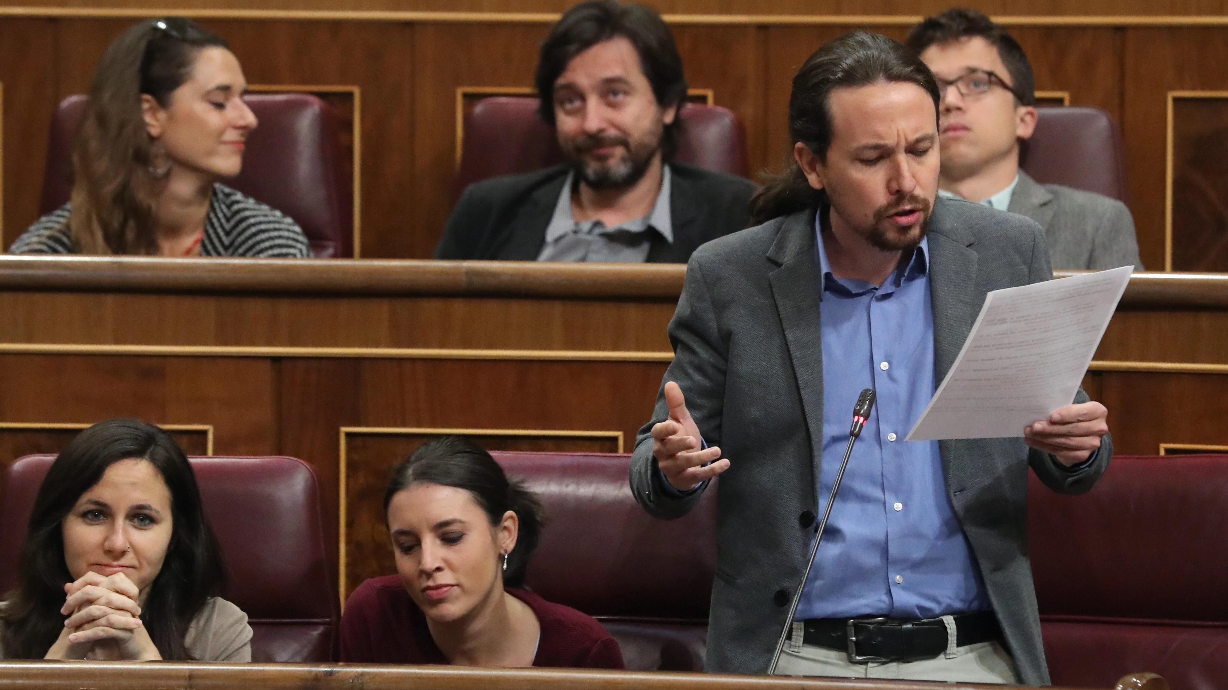 Los miembros de Podemos en el Congreso de los Diputados