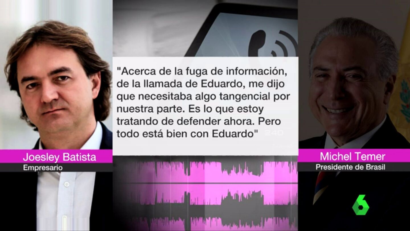 Conversaci&oacute;n entre Joesley Batista y Michel Temer