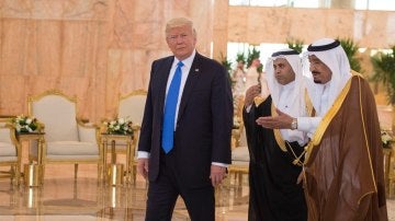 Donald Trump en su visita a Arabia Saudí