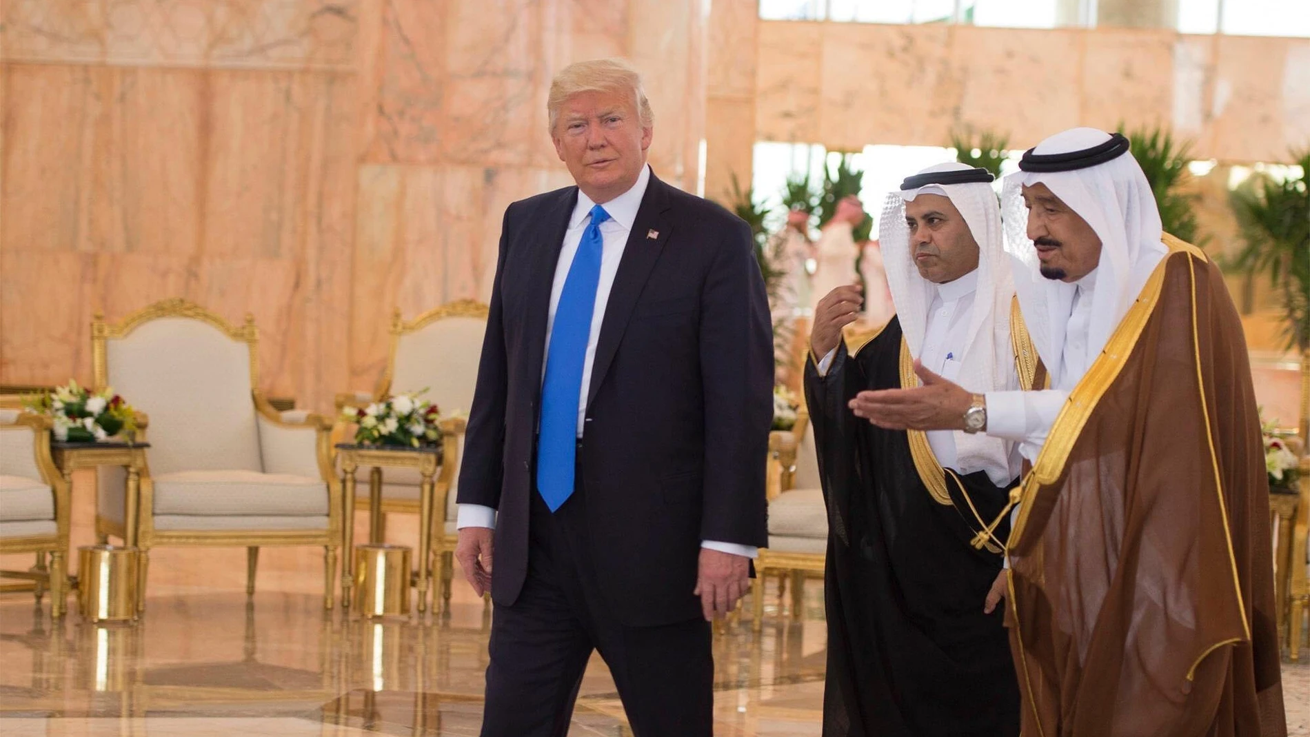 Donald Trump en su visita a Arabia Saudí